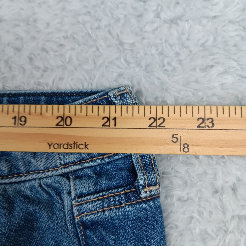 Torrid Capri Jean Womens 18 Blue Button Fly Raw Hem Stretch 17223388 - Picture 6 of 10